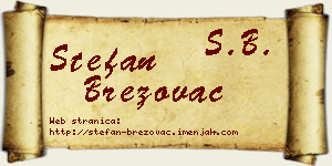 Stefan Brezovac vizit kartica
